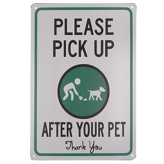 Please Pick Up After Your Pet Safety Warning Sign Outdoor Yard 8 x 12 In