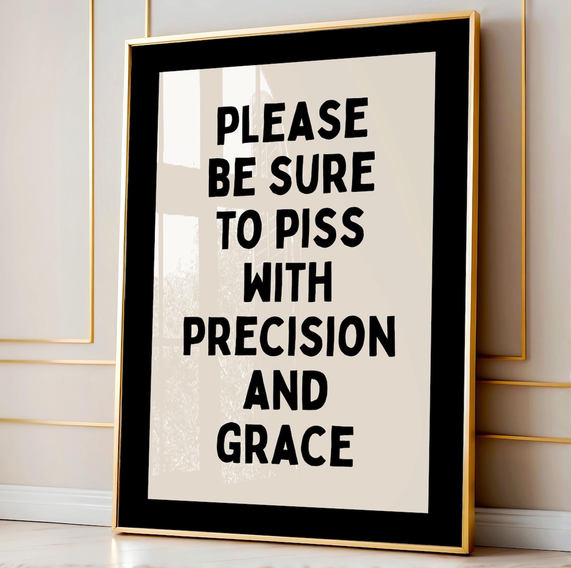 please-piss-with-precision-and-grace-art-poster-neutral-black-bathroom