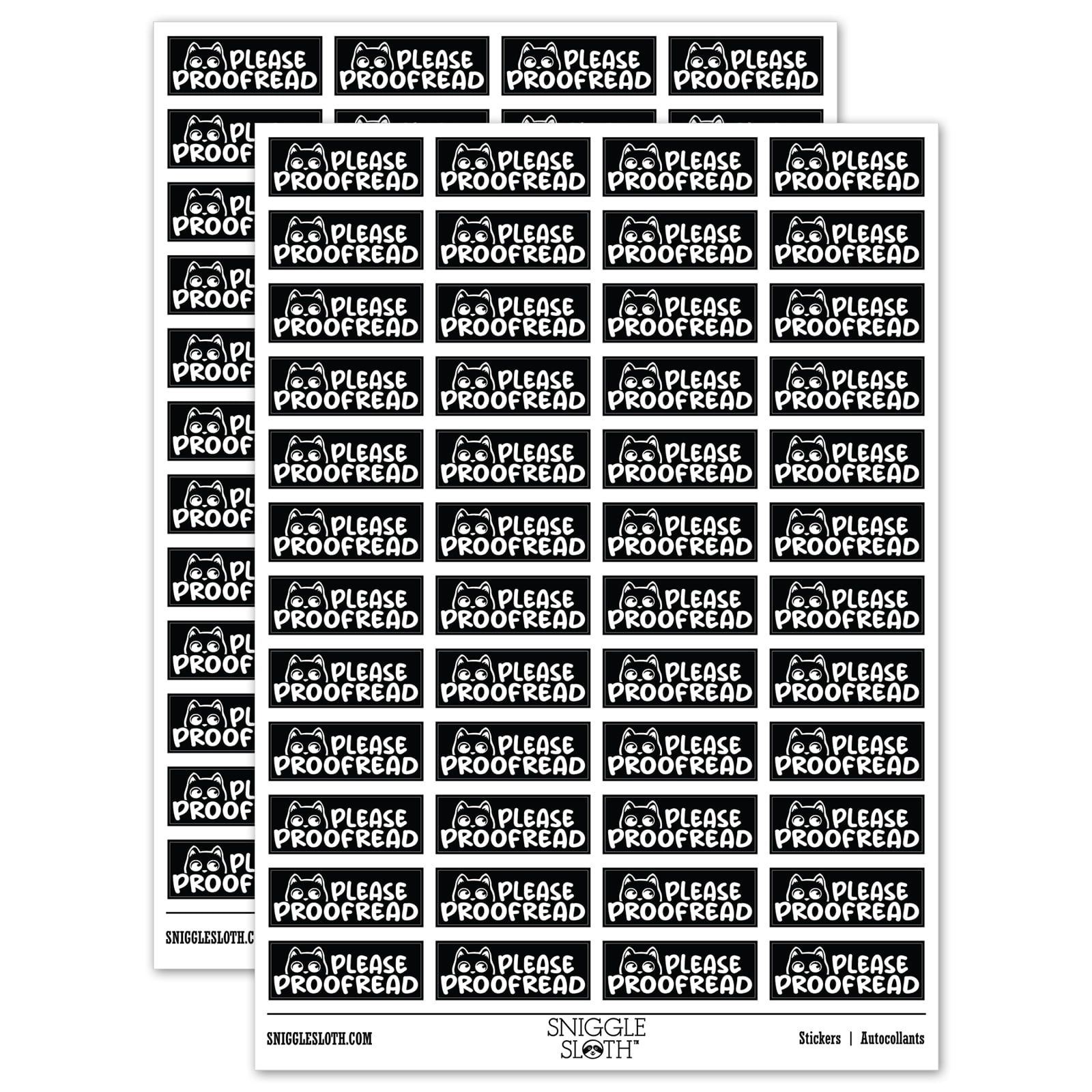 Preceptor Sticker Please Proofread Teacher Student School Sticker Set - Black - Gloss ...