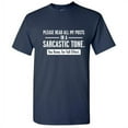 thumbnail image 1 of Please Read All My Posts In a Sarcastic Tone TShirt Lovers Gift For Men Graphic Funny T Shirt, 1 of 5