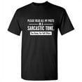 thumbnail image 1 of Please Read All My Posts In a Sarcastic Tone TShirt Lovers Gift For Men Graphic Funny T Shirt, 1 of 5