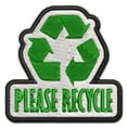 thumbnail image 1 of Please Recycle with Symbol Applique Multi-Color Embroidered Hook & Loop Patch - 2.5 Inch Small, 1 of 5