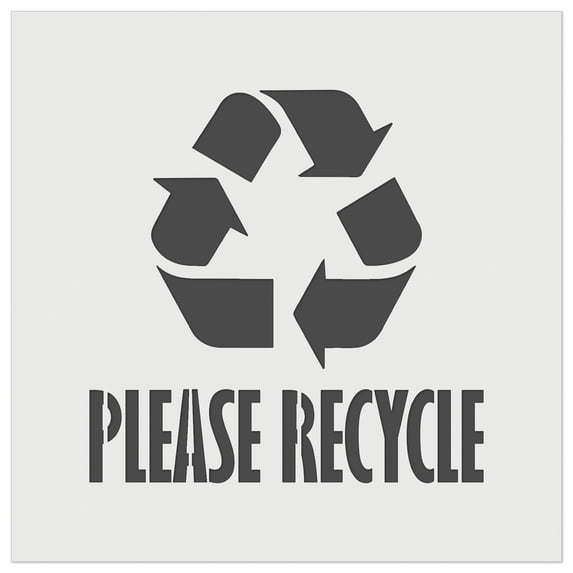 Please Recycle with Symbol DIY Cookie Wall Craft Stencil - 9.0 Inch