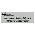 thumbnail image 1 of Please Remove Shoes Before Entering Sign - Lt Gray (Small), 1 of 5
