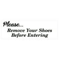 thumbnail image 1 of Please Remove Shoes Before Entering Sign - White (Medium), 1 of 5