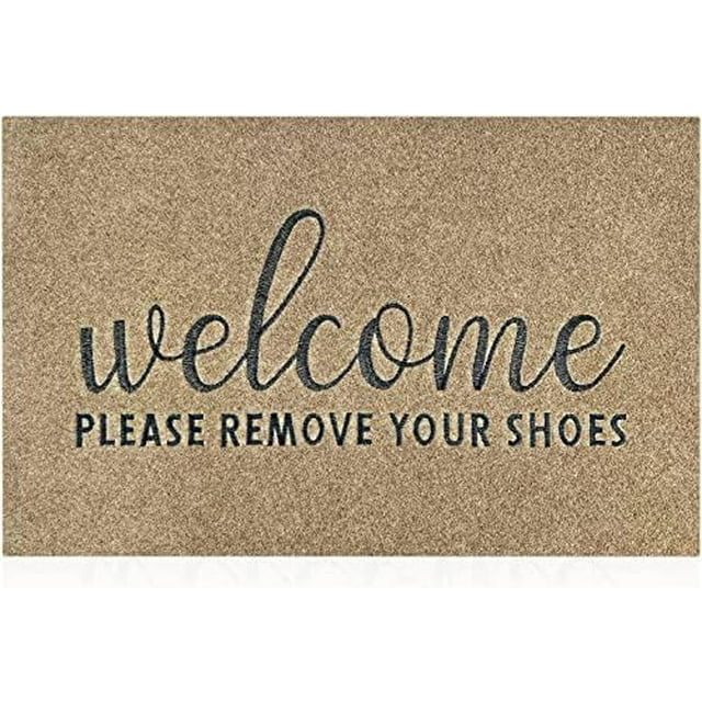 Please Remove Your Shoes Doormat Non Slip Outdoor Mats for Home