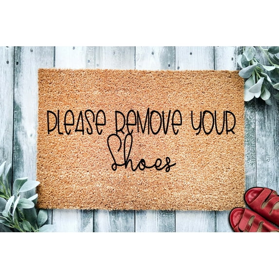 Please Remove Your Shoes | Funny Welcome Mat | No Shoes | Funny Door Mat | Funny Gift | Home Doormat | Housewarming | Closing Gift