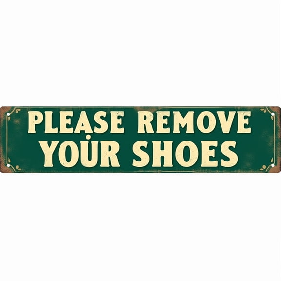 Please Remove Your Shoes Sign 16*4 Inches "PLEASE REMOVE YOUR SHOES" Entryway Mudroom Home Decor