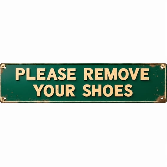 Please Remove Your Shoes Sign 16*4 Inches "PLEASE REMOVE YOUR SHOES" Entryway Mudroom Home Decor