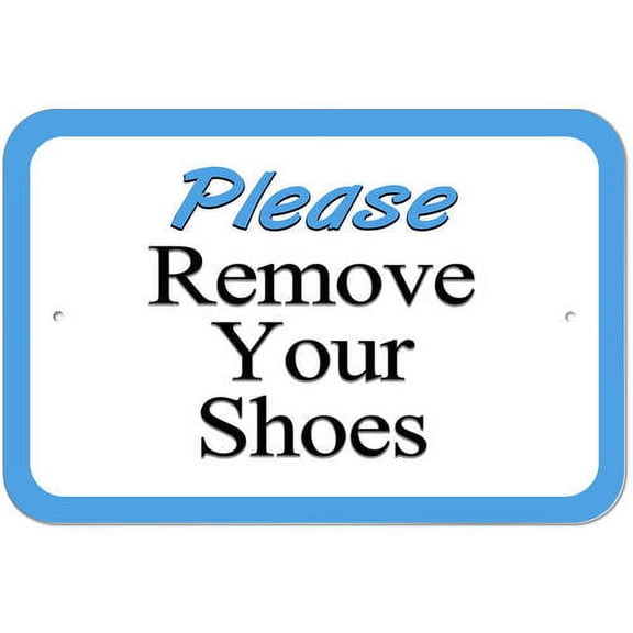 Please Remove Your Shoes Sign