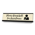 thumbnail image 1 of Please Ring Bell For Assistance, Standard Desk Sign (2 x 8"), 1 of 3