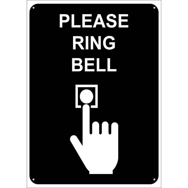 Please Ring Bell Sign Metal 8X12 Inch Rust Free Aluminum,Uv Ink ...