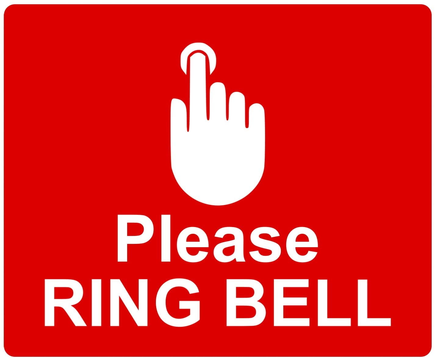 Please Ring Bell Twice Portrait - Wall Sign