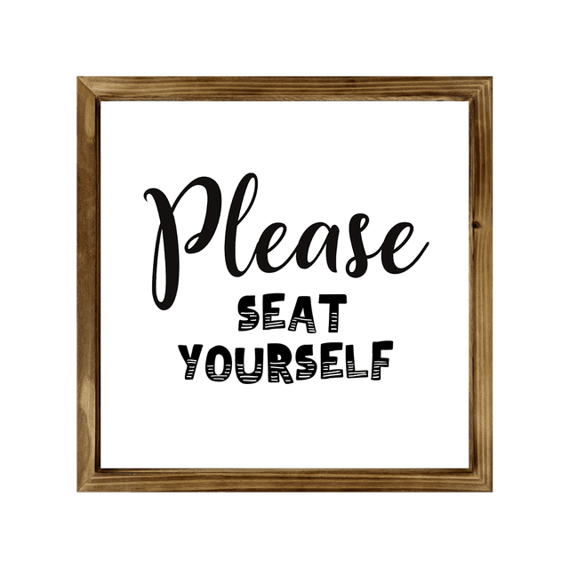 Please Seat Yourself Bathroom Sign 16x16 Inch Funny Farmhouse Bathroom ...