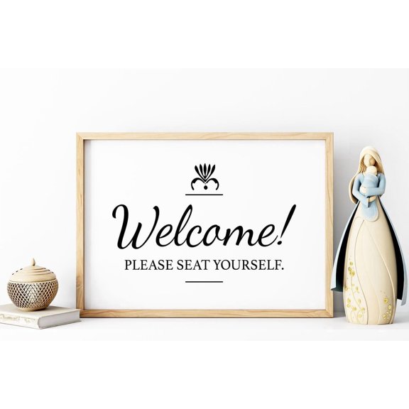 Please Seat Yourself Rustic Entryway Poster Unframed Paper Print