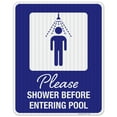 thumbnail image 1 of Please Shower Before Entering Pool Sign, Pool Sign,, 1 of 1