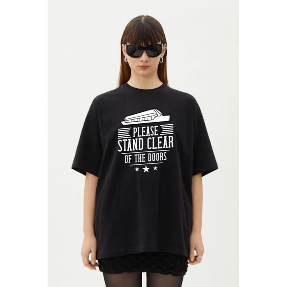 Please Stand Clear Of The Doors Monorail T-Shirt, for men & women, up to size 5XL
