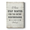 thumbnail image 1 of Please Stay Seated Premium Gallery Wrapped Canvas - Ready to Hang, 1 of 9