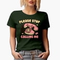 thumbnail image 1 of Please Stop Calling Me with Telephone, Anti Retro Valentine's Day Gift, Military Green T-Shirt, 2XL, 1 of 5