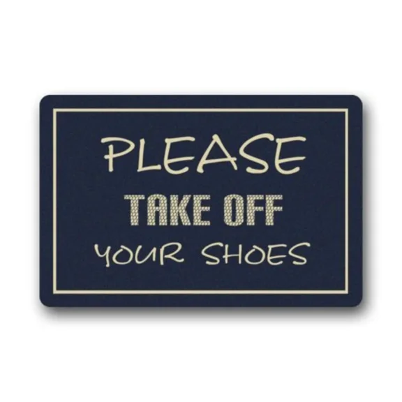 Please Take Off Your Shoes Doormat Luxury Home rations Indoor Entrance Mats Rugs Non Slip Flannel Fr