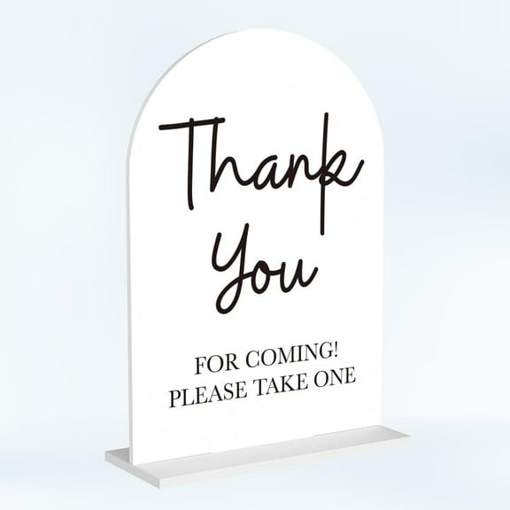 Please Take One Sign for Wedding Acrylic Arch Wedding Bridal Shower Baby Shower Welcome Table Signs for Ceremony and Reception Decor 7 x 5 Inches