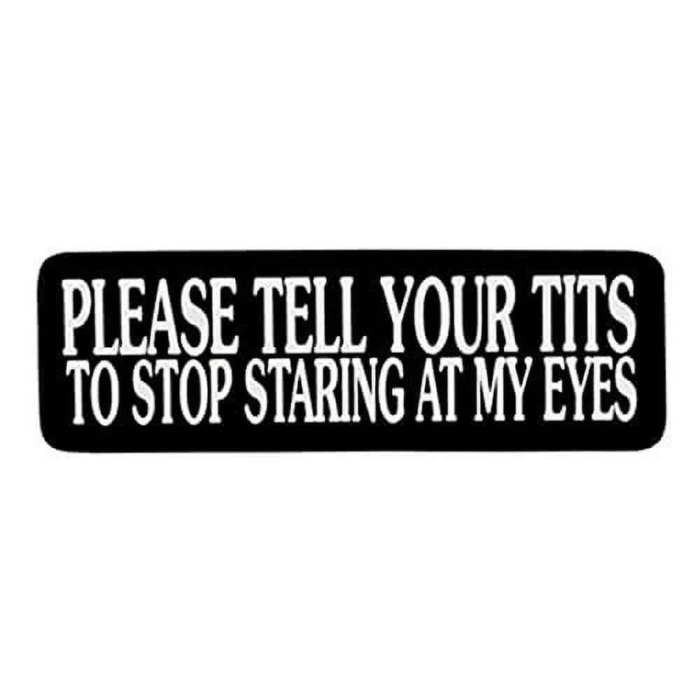 "Calm Your Tits" Funny Bumper Sticker - 5 Inch Vinyl Decal, Waterproof & UV Resistant