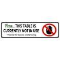 thumbnail image 1 of Please This Table Is Currently Not In Use For Door Or Window Protection Required Unique Aluminum Metal Sign 4"x18", 1 of 5