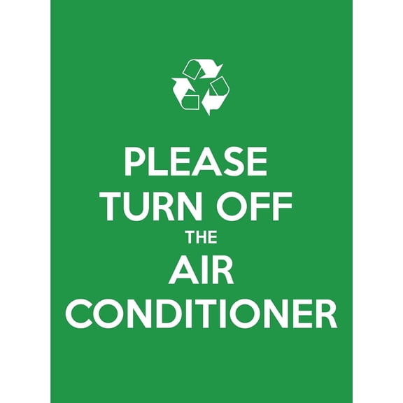 Please Turn Off The Air Conditioner Sign Metal Tin Sign 8x12 Inches Caution Danger Safety Security Warning Notice Signs