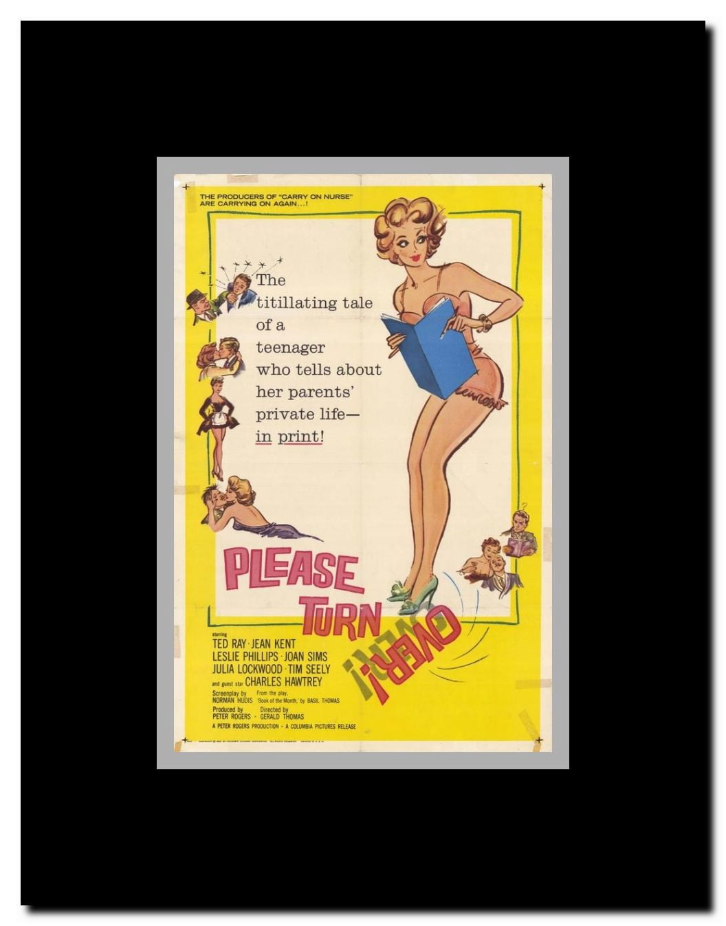Please Turn Over Framed Movie Poster
