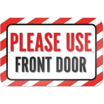 Please Use Front Door Sign