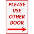 thumbnail image 1 of Please Use Other Door Sign Right Arrow for Outdoor or Indoor Use 12" * 8", 1 of 6