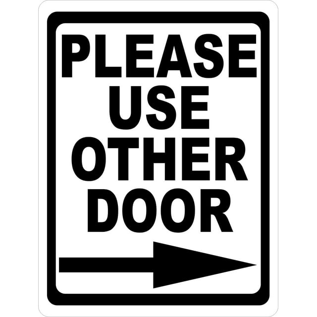 Please Use Other Door with Right or Left Arrow Sign Vertical - Walmart.com