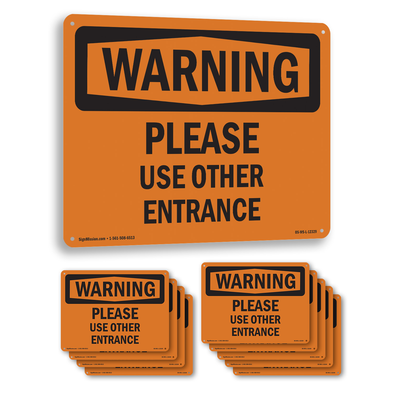 Please Use Other Entrance OSHA WARNING Aluminum Sign 10 Inch X 7 Inch please-use-other-entrance-osha-warning-aluminum-sign-10-inch-x-7-inch