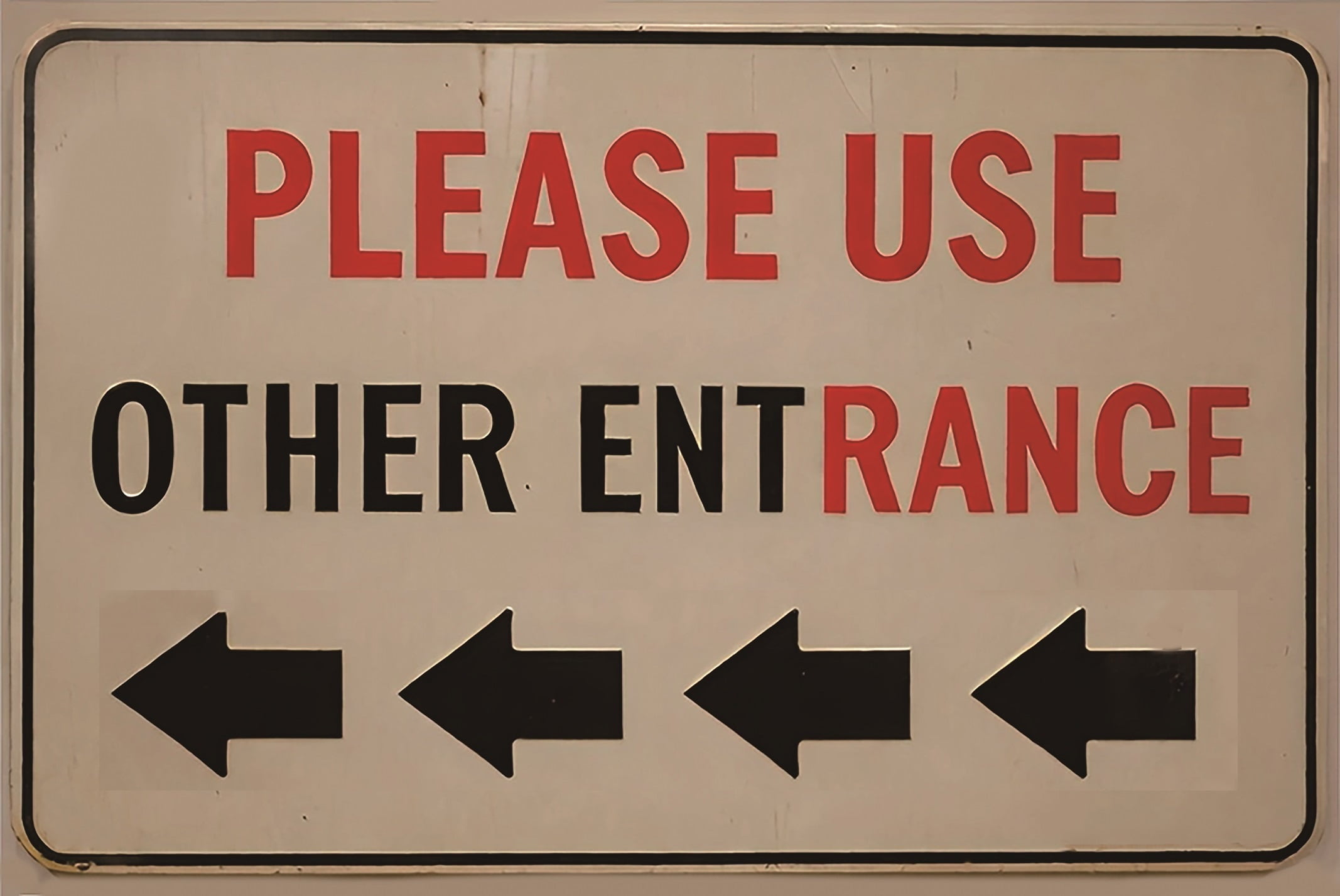 Please Use Other Entrance Sign Tin Signs 12x8 Inch Left Arrow Metal ...