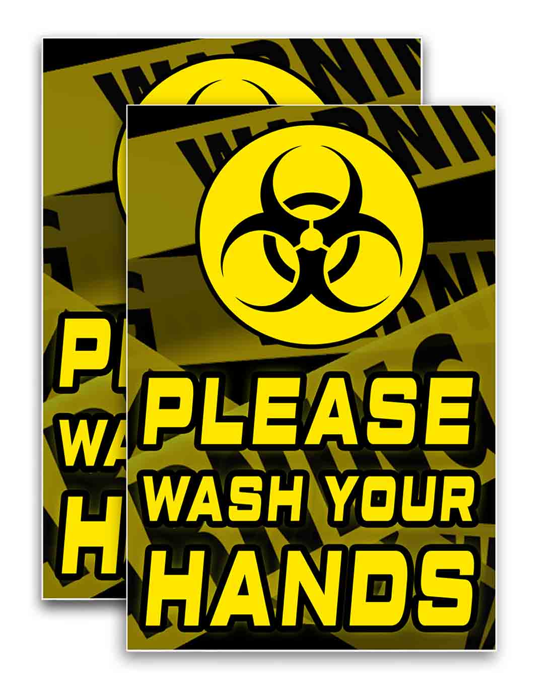 Please Wash Your Hands (24" X 36") Vinyl Decal Only (Pack of 2) |Sign ...