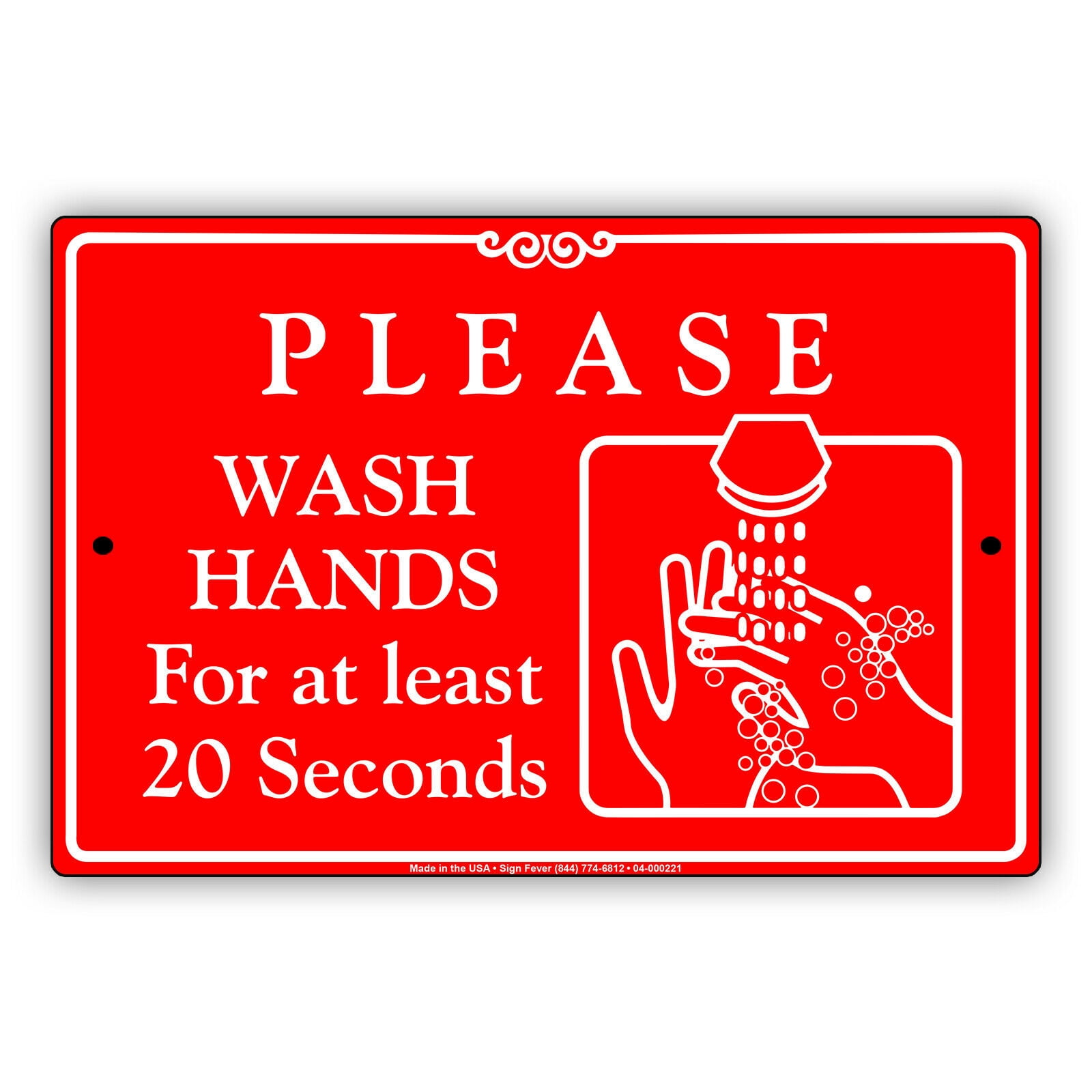 Please Wash Your Hands For At Least 20 Seconds Health and Safety ...