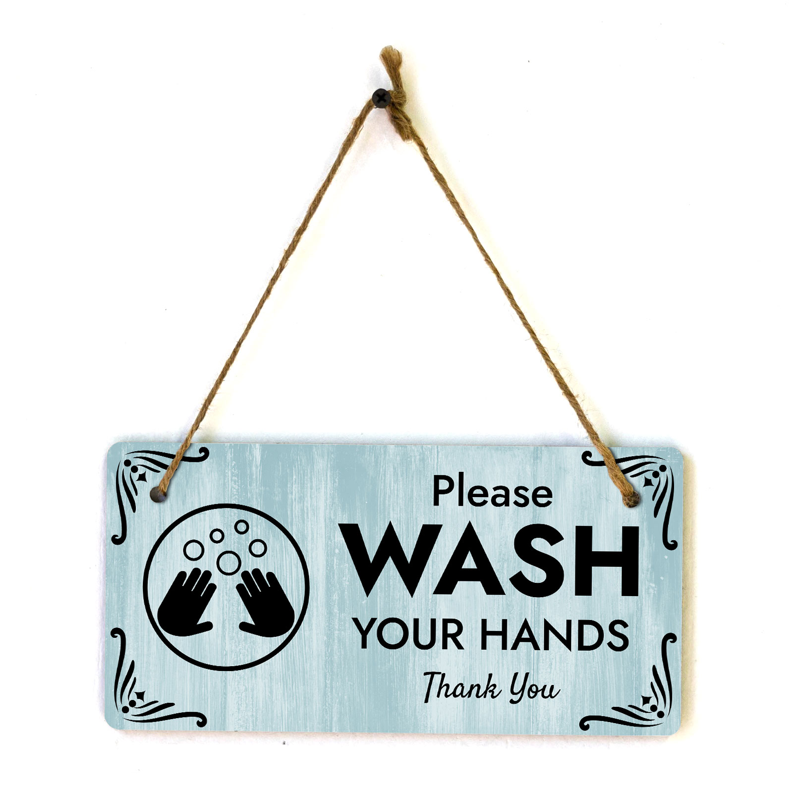 Please Wash Your Hands Thank You 5x10 Hanging Wall or Door Sign ...