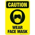 thumbnail image 1 of Please Wear Mask Sign, 10x14 Aluminum, 1 of 1