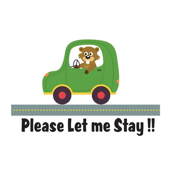 Please let me Stay!-Chipmunk Wall Decal -Vinyl Stickers for Home Interior Design Living Room Decoration -Wall Art Removable Stickers - Size : 10" x 6".