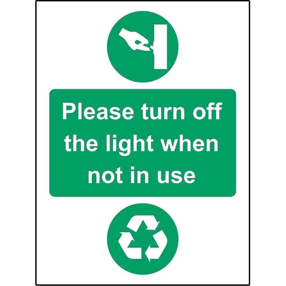 Please turn off the light when not in use metal park safety aluminum Sign Size: 8 x 12 Inch