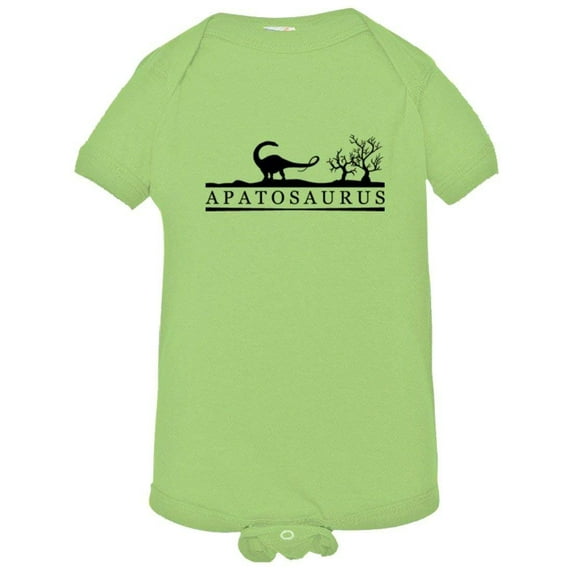 PleaseMeTees™ Baby Apatosaurus Educational Dinosaur Sketch HQ Jumpsuit