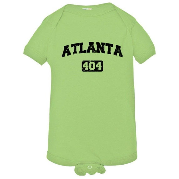 PleaseMeTees™ Baby Atlanta 404 Area Code Distressed HQ Jumpsuit