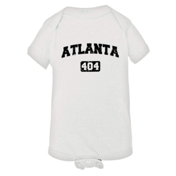 PleaseMeTees™ Baby Atlanta 404 Area Code Distressed HQ Jumpsuit
