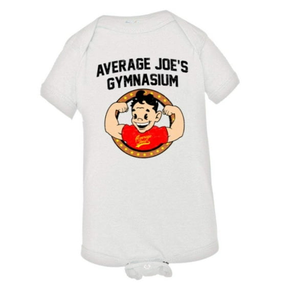 PleaseMeTees™ Baby Average Joe's Gymnasium Dodgeball Logo HQ Jumpsuit