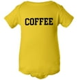 thumbnail image 1 of PleaseMeTees™ Baby Basic Coffee College Word I Love Morning Cafe Jumpsuit, 1 of 1