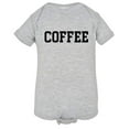 thumbnail image 1 of PleaseMeTees™ Baby Basic Coffee College Word I Love Morning Cafe Jumpsuit, 1 of 1