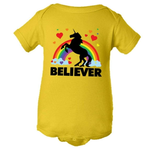 PleaseMeTees™ Baby Believer Unicorn Rainbow I Believe Brony HQ Jumpsuit