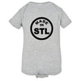 thumbnail image 1 of PleaseMeTees™ Baby Born Made In ST Louis MO Missouri Logo Label Jumpsuit, 1 of 1