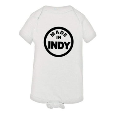 PleaseMeTees™ Baby Born Made Indianapolis Indiana Logo Label HQ Jumpsuit