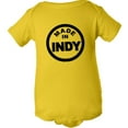 thumbnail image 1 of PleaseMeTees™ Baby Born Made Indianapolis Indiana Logo Label HQ Jumpsuit, 1 of 1